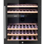 Wijnkoeler, 2 zones, 46 flessen, Arktic, Zwart, 570x595x(H)820mm
