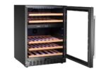 Wijnkoeler, 2 zones, 46 flessen, Arktic, Zwart, 570x595x(H)820mm - Afbeelding 3