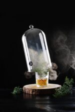 Glazen stolp met ventilatieopening, HENDI, Cocktail stolp, ⌀130x(H)282mm