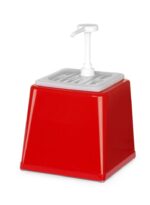 Sausdispenser met pomp, HENDI, 2,5L, Rood, 230x210x(H)327mm - Afbeelding 2