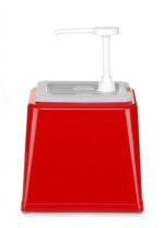 Sausdispenser met pomp, HENDI, 2,5L, Rood, 230x210x(H)327mm - Afbeelding 3