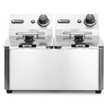 Friteuse Kitchen Line - 2x4L, HENDI, Kitchen Line, 8L, 230V/6000W, 470x380x(H)315mm
