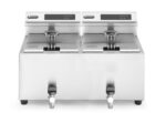 Friteuse Profi Line met aftapkraan digitaal - 2 x 8 l, HENDI, Profi Line, 16L, 230V/7000W, 605x515x(H)350mm