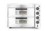 Pizza oven 2 kamers compact, HENDI, Zilver, 230V/3000W, 580x560x(H)435mm