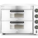 Pizza oven 2 kamers compact, HENDI, Zilver, 230V/3000W, 580x560x(H)435mm