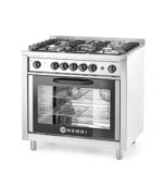 Gasfornuis - 5 pits met elektrische oven, HENDI, Kitchen Line, Zilver, 230V/2900W, 14,3kW, 900x653x(H)900mm - Afbeelding 2