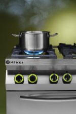 Gasfornuis 4-pits met convectieoven GN 1/1, HENDI, Kitchen Line, 230V/3000W, 19kW, 800x722x(H)900mm - Afbeelding 7