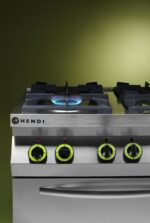 Gasfornuis 4-pits met convectieoven GN 1/1, HENDI, Kitchen Line, 230V/3000W, 19kW, 800x722x(H)900mm - Afbeelding 6