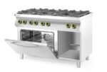 Gasfornuis Kitchen Line 6-pits met convectieoven GN 1/1, HENDI, Kitchen Line, 230V/3000W, 28,5kW, 1200x722x(H)900mm - Afbeelding 3