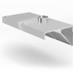 Wandgemonteerde afzuigkap, schuin model, HENDI, Profi Line, met LED-verlichting, 1200x700x(H)450mm