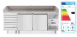 Pizzawerkbank met 2 deuren en 7 lades 280L, Arktic, 250L, 230V/250W, 2020x802x(H)1000mm - Afbeelding 2