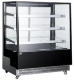 Koelvitrine met 3 schuine schappen, Arktic, 650L, Zwart, 230V/490W, 1200x833x(H)1460mm