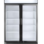 Backbar koelkast met lichtbak, dubbele deur, Arktic, 512L, Zwart, 220-240V/510W, 1120x585x(H)1900mm