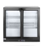 Backbar koelkast met schuifdeuren, Arktic, 158L, Zwart, 220-240V/160W, 900x520x(H)865mm