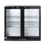 Backbar koelkast met dubbele deur, Arktic, 158L, Zwart, 220-240V/160W, 900x530x(H)870mm