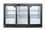 Backbar koelkast met drie schuifdeuren, Arktic, 254L, Zwart, 220-240V/160W, 1350x520x(H)865mm