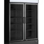 Backbar koelkast met lichtbak, dubbele deur, Arktic, 512L, Zwart, 220-240V/510W, 1120x585x(H)1900mm