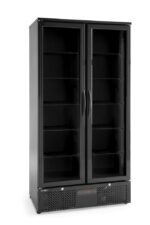 Backbar koelkast met dubbele deur, Arktic, 384L, Zwart, 220-240V/365W, 900x530x(H)1820mm