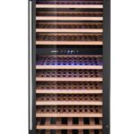Wijnkoeler, 2 zones, 124 flessen, Arktic, 265L, Zwart, 570x595x(H)1400mm