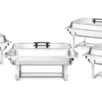 Chafing dish – set van 4, HENDI, GN 1/1, 7,5L, 600x355x(H)305mm