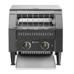 Doorloop broodrooster dubbel, HENDI, Zwart, 230V/2240W, 418x368x(H)415mm