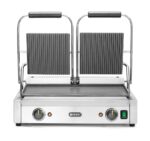 Contactgrill - dubbele versie, HENDI, boven geribd, onder glad, 230V/3600W, 570x375x(H)216mm