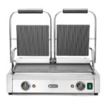 Contactgrill - dubbele versie, HENDI, boven geribd, onder glad, 230V/3600W, 570x375x(H)216mm