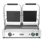 Contactgrill - dubbele versie, HENDI, half glad, half geribd, 230V/3600W, 570x375x(H)216mm