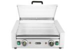 Worstrolgrill – 2 zones met energiebesparend deksel, HENDI, 220-240V/980W, 566x527x(H)259mm