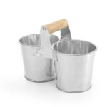 Dubbele emmer met handvat, HENDI, 190x95x(H)90mm