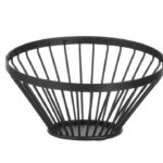 Fruitkorf schuin zwart, HENDI, ⌀150x(H)80mm