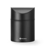 Tafelformaat prullenbak met schommeldeksel, HENDI, 1,2L, Zwart, ⌀120x(H)165mm