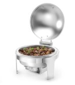 Chafing dish rond satin finish, HENDI, Profi Line, 6L, 465x420x(H)320mm - Afbeelding 2