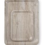 Dienblad van melamine met hout bedrukking, AmerBox, Hout licht, 240x340mm
