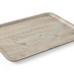 Dienblad van melamine met hout bedrukking, AmerBox, Hout licht, 370x530mm