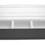 Ingrediëntenhouder – 3 containers, BarUp, Zwart, 480x150x(H)100mm