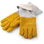 Hittebestendige leren barbecue handschoenen - 2 stuks, HENDI, 2 st., (L)460mm