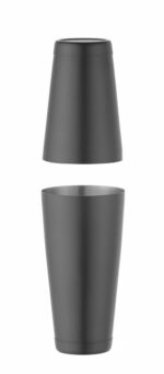 Tin-on-Tin Boston shaker, BarUp, 0,8L, Zwart, ⌀90mm - Afbeelding 2