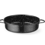 Braadpan "fuente", geëmailleerd, HENDI, Zwart, ⌀140x(H)45mm