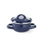Soep- sauspannetje - met deksel, HENDI, 0,3L, Blauw, ⌀115x(H)90mm