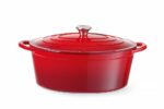 Braadpan geëmailleerd gietijzer, HENDI, 3,7L, Zwart, 317x240x(H)105mm