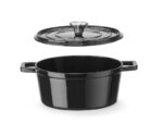 Braadpan geëmailleerd gietijzer, HENDI, 3,7L, Zwart, 317x240x(H)105mm