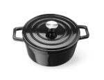 Braadpan geëmailleerd gietijzer, HENDI, 3,7L, Zwart, 317x240x(H)105mm