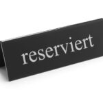 Tafelstandaard gereserveerd, HENDI, reserviert, 130x30x(H)38mm