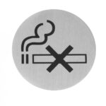 Deurschildjes, HENDI, Niet roken, ⌀75mm