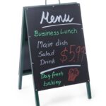 Krijtstoepbord, HENDI, 500x550x(H)850mm