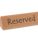 Tafelstandaard reserved, HENDI, "reserved", 152x44x(H)44mm