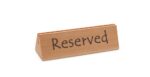 Tafelstandaard reserved, HENDI, "reserved", 152x44x(H)44mm