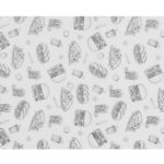 Vestbestendig papier, HENDI, Illustratie fast-food patroon, 500 st., 250x350mm