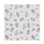 Vestbestendig papier, HENDI, Illustratie fast food patroon, 500 st., 305x305mm